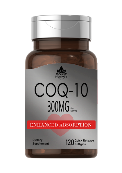 Nutrivya CoQ10 300mg Per Serving Quick Release Softgels