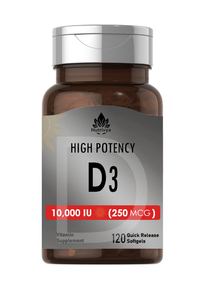 Nutrivya High Potency Vitamin D3 10,000 IU Softgels
