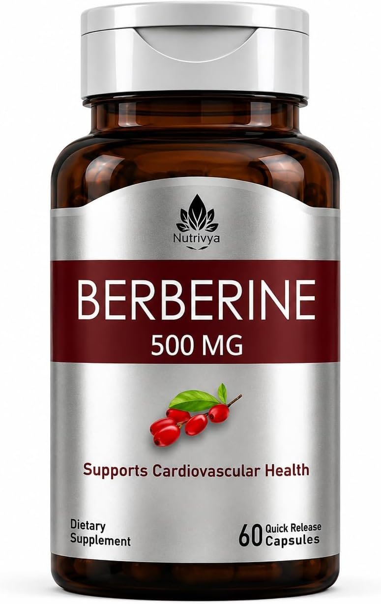 Nutrivya Berberine HCL 500mg Quick Release Capsules