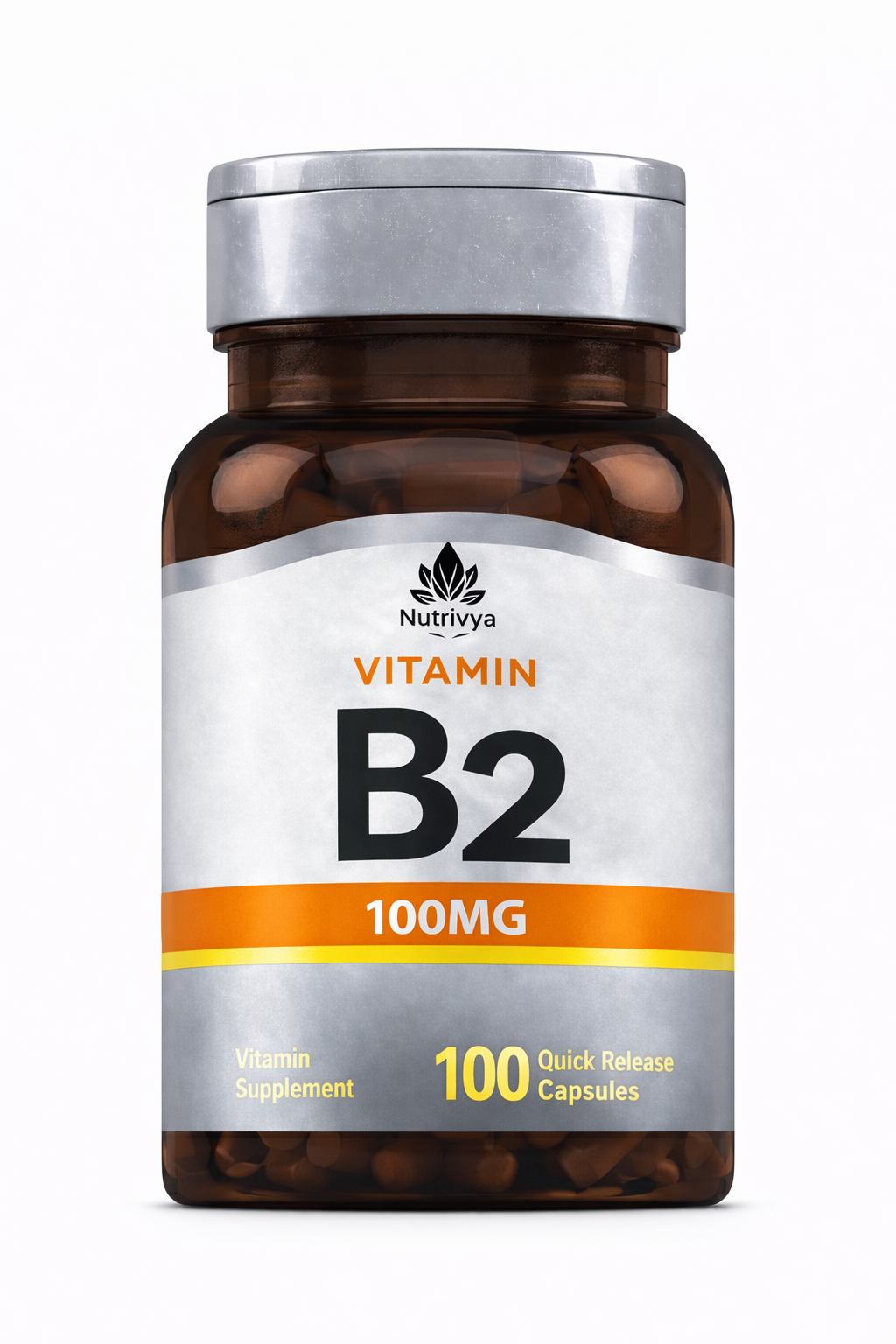 Nutrivya B-2 Riboflavin 100mg Quick Release Capsules