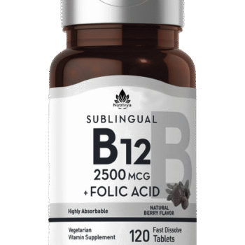 Nutrivya B12 2500 mcg Folic Acid 400 mcg Fast Dissolve Tablets